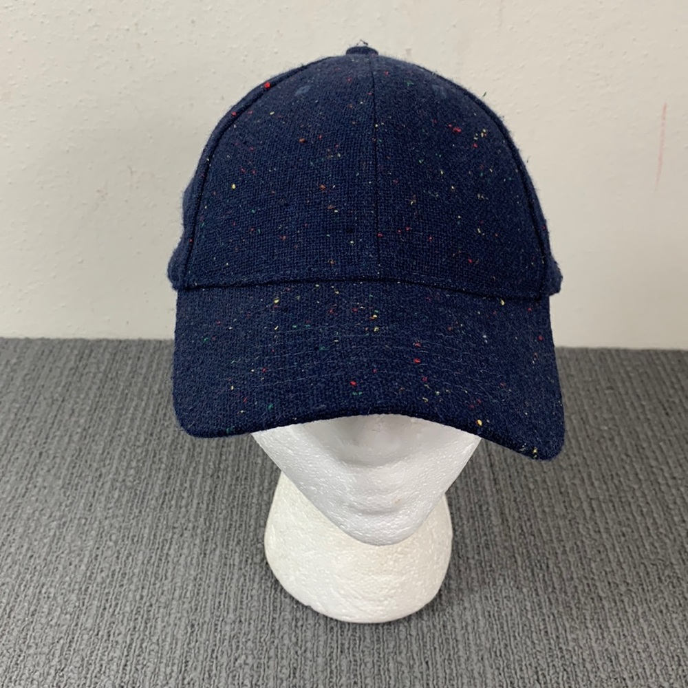 Time and Tru Baseball Hat Unisex OSFM Navy Multicolor Flecks Tweed Strapback Cap